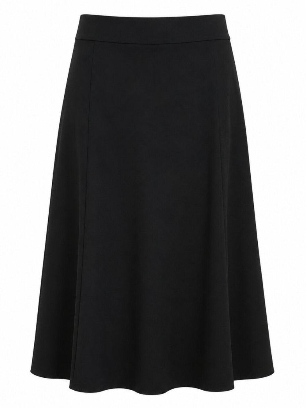 CJ Banks Black A-Line Skirt 16W Plus Size Classic Career Midi Skirt